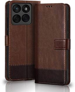 SESS XUSIVE Flip Cover for Motorola Moto Edge 60 Fusion 5G -Dual-Color Leather Finish Wallet - Brown & Coffee