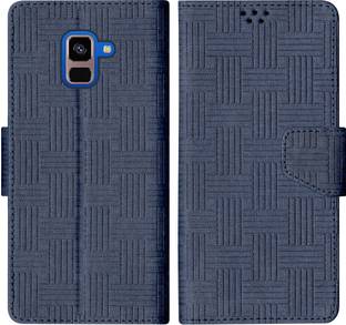 SBMS Flip Cover for Samsung Galaxy A8 PLUS Back Cover Case with Magnatic Closure