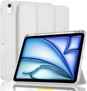 Proelite Flip Cover for Apple iPad Air 13 inch 2024 Soft Flexible Recoil case with pencil holder