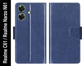 SBMS Flip Cover for Realme C61 / Realme Narzo N61 Back Cover Case with Magnatic Closure | Card & Money Pocket