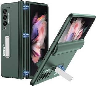 TechTrendz Front & Back Case for Samsung Galaxy Z Fold 4 Magnetic Hinge Protection Durable Cover with Built-in Kickstand