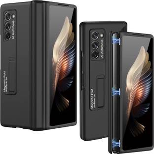 TechTrendz Front & Back Case for Samsung Galaxy Z Fold 2 Camera Protection Magnetic Hinge Protection Kickstand Case