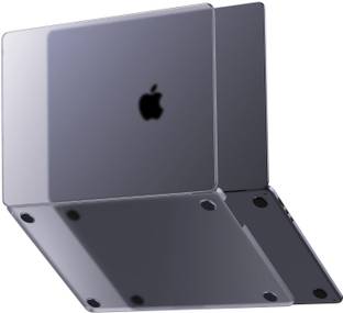 Saco Front & Back Case for MacBook Air 13.6 inch Case 2022 2024 Release M3 A3113 M2 A2681 with Touch ID (Space Grey)