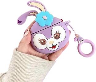 GADGETSBULK Front & Back Case for Apple AirPods Pro 2 PURPLE CAT Cartoon Character Silicon Case Cover with Keychain