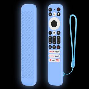 RAYA Front & Back Case for TCL TV Remote 2024 Model TCL V6B / C61B / C655 Series QLED TV Remote Case with Lanyard