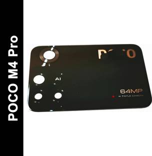 BLACKCLOUD Back Replacement Cover for Poco M4 Pro Back Rear Camera Glass Lens