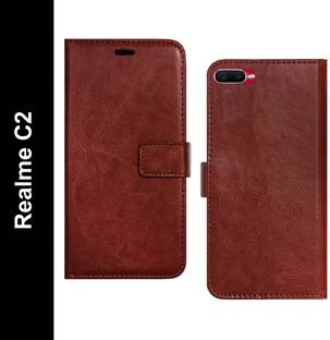 Spicesun Flip Cover for Realme C2, Oppo A1K