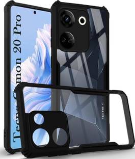 VAPRIF Back Cover for Tecno Camon 20 | Tecno Camon 20 Pro, Transparent Hybrid Hard PC Back TPU Bumper