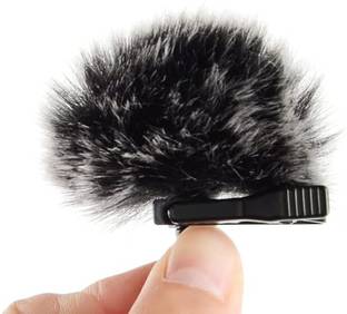 Ezliving Furry Windscreen Compatible with Lapel Microphone NA