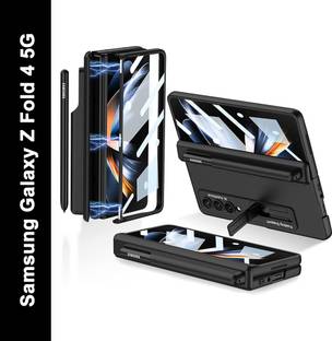 SCALEBEE Back Cover for Samsung Galaxy Z Fold 4 / Fold4 Magnetic Cover With Pen Holder & Kickstand (Matte Finish)