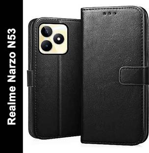 Loopee Flip Cover for Realme Narzo N53, RMX3761 leather with card pocket