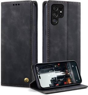 GoPerfect Flip Cover for Samsung Galaxy S24 Ultra, Premium Imported Business Series Wallet Back Cover