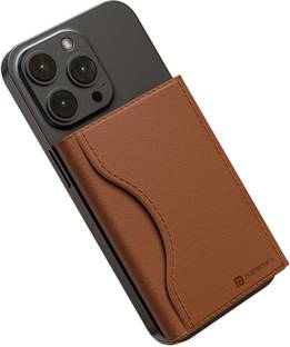Portronics Wallet Case Cover for iPhone 16/15/14/13/12 & Metal Ring for Non Magnetic Phone
