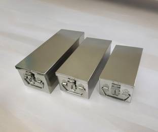 JOWEL Stainless Steel Bank Locker Box / Jewellery Storage Organizer - Set of 3 pieces Bank Locker Box for Gold, Organizing and Storage of Cash and Jewellery Vanity Box