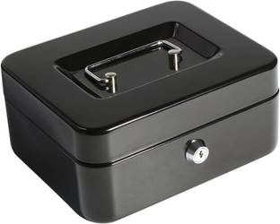 Nispruhay Metal Cash Box with Key Lock Cash Box