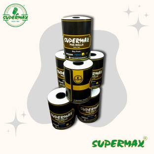 Supermax Thermal Roll Paper/Billing Machine Paper, POS Machine Rolls 3 Inch- 80mm(Width)X 50 Meter(Length) 65 GSM Thermal Paper (Pack Of 20 Rolls) Thermal Cash Register Paper Thermal Cash Register Paper