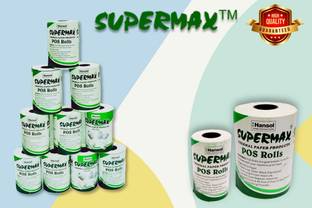 Supermax Thermal Paper/ POS Machine Rolls 2 Inch- 55mm X 15 Mt 55 GSM (Pack Of 20 Rolls) Thermal Cash Register Paper