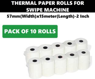 AIMERS BUS TICKET ROLL 57MM (Width) X 15 Meter (Length) Sets of 10 Rolls Thermal Cash Register Paper