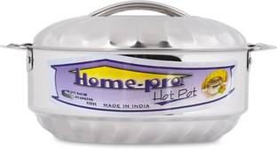 Home-pro Stainless Steel Double Wall Insulated Casserole with Steel Lid, 3500ML Hot Pot Thermoware Casserole