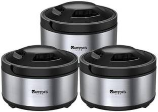Mumma's LIFE Stainless Steel Pack of 3 Thermoware Casserole Set