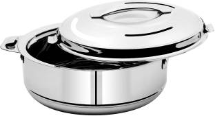 MITHALI StainlessSteel Casserole, 2500 ml Double Walled Cook and Serve Casserole Cookware Set