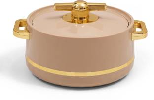 wiaa 2200 ml Insulated Stainless Steel Casserole Hot Pot with Lid for Roti & Curry Serve Casserole