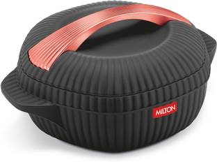 MILTON Oyster 2000 PU Insulated Inner Stainless Steel Casserole 1910ml Black , BPA Free Serve Casserole