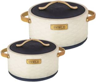 Flipkart SmartBuy Double Wall PU Insulated Hot Pot Inner Steel & Outer Plastic Pack of 2 Serve Casserole Set