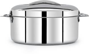 MANAU Hot Pot Double Wall Insulated Stainless Steel Casserole with Steel Lid (2500 ML,Weight-950 grams) Serve Casserole