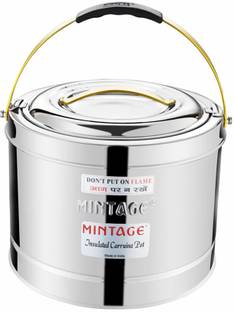 Mintage Stainless Steel Hot Pot | Serving Pot for Better Serve 15 Liters Thermoware Casserole
