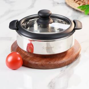 Flipkart SmartBuy Stainless Steel Casserole with Glass Lid Thermoware Casserole