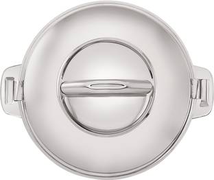Dhara Stainless Steel Handi Casserole 3500ML /Stainless Steel Hot Pot/chapati Box 1 Serve Casserole