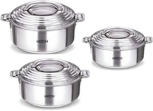 MILTON Galaxia 3 Pcs Gift Set Silver Pack of 3 Serve Casserole Set