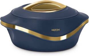 MILTON Pearl 1500 Inner Stainless Steel Casserole, 1.27 Litres, Blue Serve Casserole