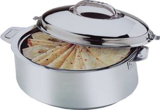 KUBER INDUSTRIES Casserole/HotPot,chapati box/chapati container/hot case in Stainless Steel 3500 ML (Cass34) Thermoware Casserole