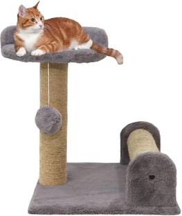 WUDYHUB Premium Activity Dual Jute Rope Scratching Post Cat Tree for Kittens & Cat Free Standing Cat Tree
