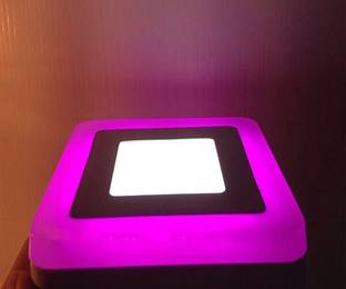 GALAXY 12 watt 6+3 surface Light Square Pink & White 3 Step light pack of 1 - No False Ceiling Required (1 year Warranty) Ceiling Light Ceiling Lamp