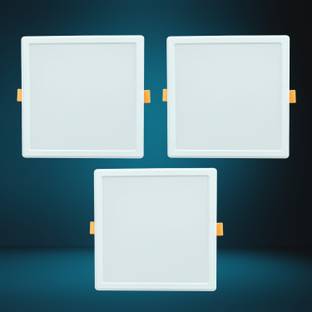 ASTER LITE 15-Watt Slim Square LED Panel/Ceiling Light (Cool White, Pack of 3) Recessed Ceiling Light Ceiling Lamp