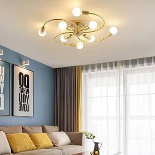 Svah Modern 8-Light Ceiling Pendant Light Antique Chrom jhumar(Bulb Not Included) Chandelier Ceiling Lamp