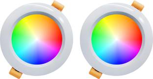 MVL 9W 3-in-1 LED Ceiling Color Changing Light (Red/Blue/Pink, Pack of 2) Ceiling Light Ceiling Lamp