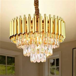 SHRESHTHA Modern Pure gold 400 mm Chandelier Crystal For Home Decoration Chandelier Ceiling Lamp