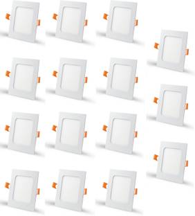 D'Mak 3WattSquareConcealPanelLightNaturalWhite(Pack of 15) Recessed Ceiling Lamp