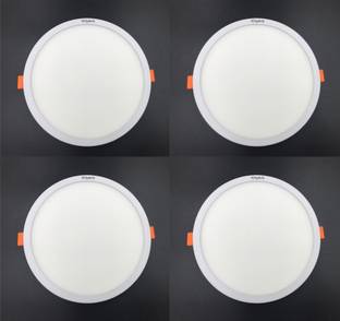 Hybrix HQ LED Slim Ceiling Panel Light [15 Watt] POP Down Light, Ceiling Mounted Light, Cool White 6500K, Thin Bezel, Slim Body, Built-in Driver, Adjustable Hinges (PACK OF 4) Recessed Ceiling Lamp