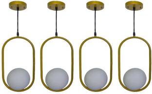Areezo AREEZO HL CAPULE STYLE GOLD COLOUR WITHOUT BULB (PACK OF 4) Pendant Lamp Ceiling Lamp