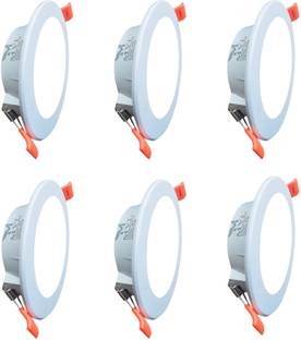 MVL Maxa 10-Watts Round Led Panel Conceal Down Pack of 6 Ceiling Light Ceiling Lamp