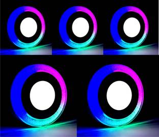 HBX LED Wall/Ceiling Surface Light 6 Watt (3+3) Dual 3D Light Color RGB+White, 5 Surface Ceiling Light Ceiling Lamp