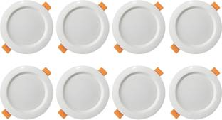 MVL 9W Comet Led Conceal Down Light White Round Pack of 8 Ceiling Light Ceiling Lamp
