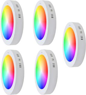 MNLight Moon Light 9W Surface 3-in-1multicolour pack of 5 Recessed Ceiling Light Ceiling Lamp
