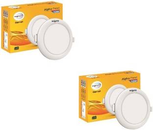 Wipro 12 WAlpha Panel Round 2700k (Pack of 2 ) Ceiling Light Ceiling Lamp