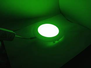 RADIANT LED RL- 8-W Slim Panel Round Light (Green |12cm x 12cm x 1cm, Cutout - 4 Inches) Ceiling Light Ceiling Lamp